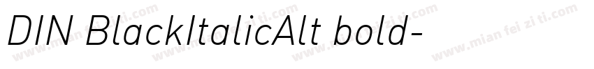 DIN BlackItalicAlt bold字体转换